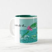 Je kunt het...leven je dromen tweekleurige koffiemok (Voorkant links)