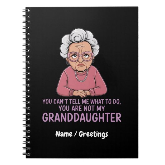 Je kunt het me niet vertellen, je bent mijn kleind notitieboek (Voorkant)