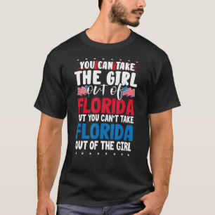 Je kunt het meisje uit de Amerikaanse vlag van Flo T-shirt