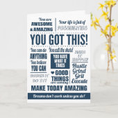 Je Kunt Het Motivatie Quotes Kaart (Gele Bloem)