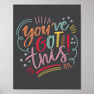 Je kunt het! Motiverende Inspiratie Sitive Trillin Poster