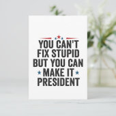 Je kunt het niet oplossen, maar je kunt het Presid Bedankkaart (Staand voorkant)