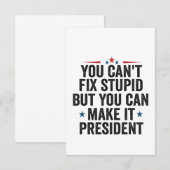 Je kunt het niet oplossen, maar je kunt het Presid Bedankkaart (Voorkant / Achterkant)