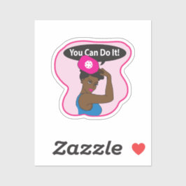 Je kunt het. Rosie Pickleball (B) Sticker