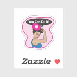 Je kunt het. Rosie Pickleball (L) Sticker