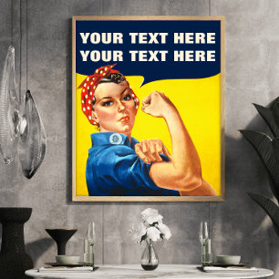 Je Kunt Het Rosie The Riveter Feministe Poster
