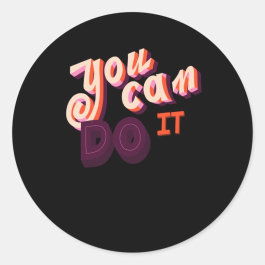 Je kunt het! Sticker (Voorkant)