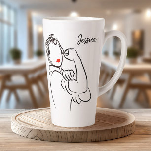 Je kunt het stijlvolle en moderne Rosie de Riveter Latte Mok