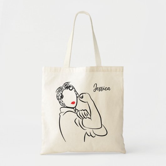 Je kunt het stijlvolle en moderne Rosie de Riveter Tote Bag (Voorkant)