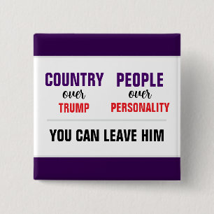 Je kunt het Trump-land verlaten voor een feestje Vierkante Button 5,1 Cm
