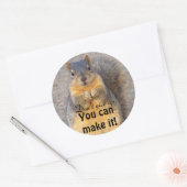 Je kunt het wel maken. ronde sticker (Envelop)