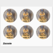 Je kunt het wel maken. ronde sticker (Vel)