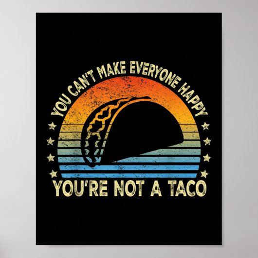 Je kunt iedereen gelukkig maken, niet een Taco-fun Poster (Voorkant)