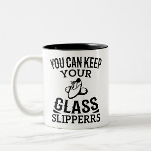 Je kunt je glazen pantoffels Cool Dancers cadeau h Tweekleurige Koffiemok