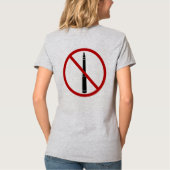 Je kunt je Kinderen niet knuffelen met kernwapens T-shirt (Achterkant)