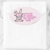 Je kunt je niet herinneren ovale sticker (Tas)