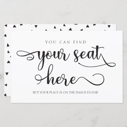 Je kunt je stoel hier in Black Wedding Sign vinden (Voorkant / Achterkant)