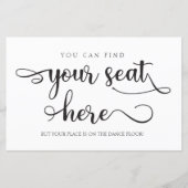 Je kunt je stoel hier in Black Wedding Sign vinden (Voorkant)