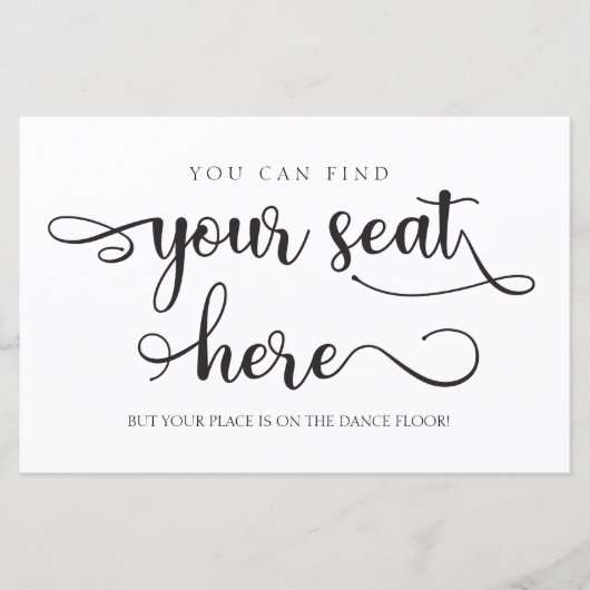 Je kunt je stoel hier in Black Wedding Sign vinden (Voorkant)