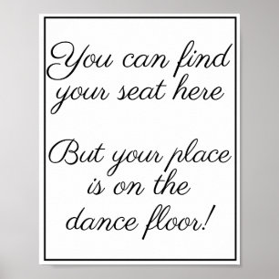 Je kunt je stoel hier vinden poster