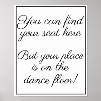 Je kunt je stoel hier vinden poster