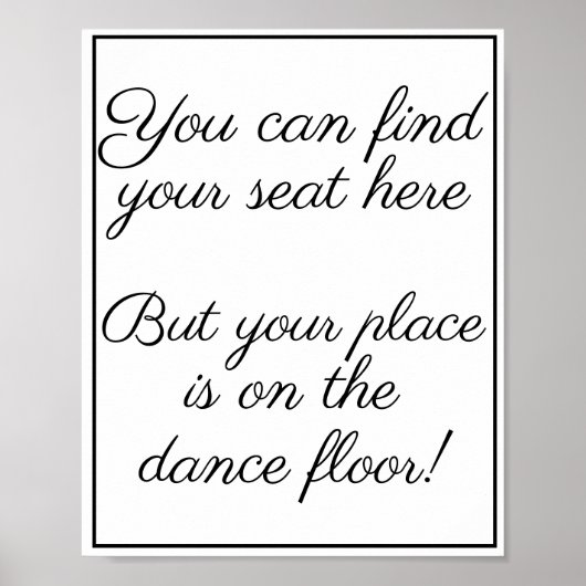 Je kunt je stoel hier vinden poster (Voorkant)