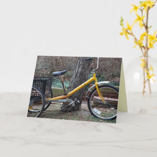 Je kunt je trike rijden als je wilt kaart (Gele Bloem)