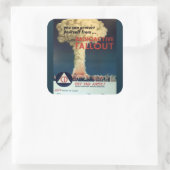 Je kunt jezelf beschermen tegen radioactieve neers vierkante sticker (Tas)