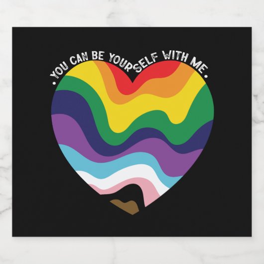 Je kunt jezelf met mij holebi transgender homo zij bier etiket (Enkel label)