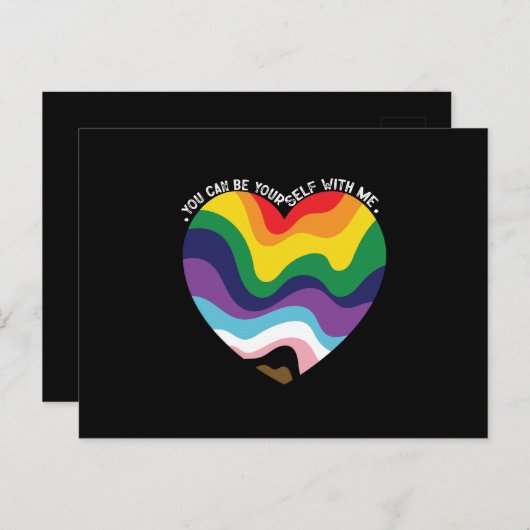 Je kunt jezelf met mij holebi transgender homo zij briefkaart (Voorkant / Achterkant)