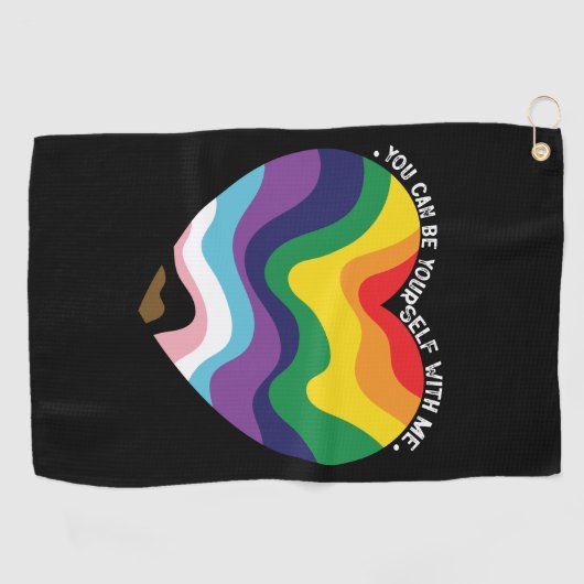 Je kunt jezelf met mij holebi transgender homo zij golfhanddoek (Horizontaal)