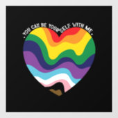 Je kunt jezelf met mij holebi transgender homo zij raamsticker (Vel)