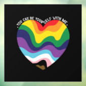 Je kunt jezelf met mij holebi transgender homo zij raamsticker (Vel 3)