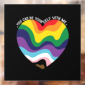 Je kunt jezelf met mij holebi transgender homo zij raamsticker (Vel 2)