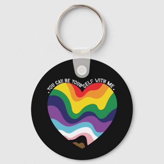 Je kunt jezelf met mij holebi transgender homo zij sleutelhanger (Voorkant)