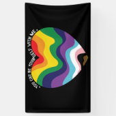 Je kunt jezelf met mij holebi transgender homo zij spandoek (Verticaal)