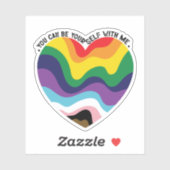 Je kunt jezelf met mij holebi transgender homo zij sticker (Vel)