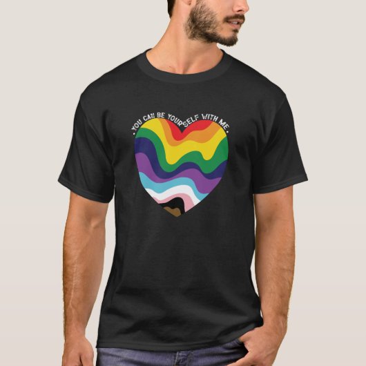 Je kunt jezelf met mij holebi transgender homo zij t-shirt (Voorkant)
