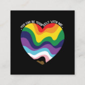 Je kunt jezelf met mij holebi transgender homo zij vierkante visitekaartje (Voorkant)