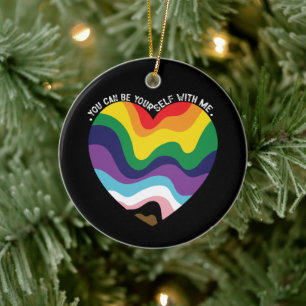 Je kunt jezelf zijn bij mij LGBT Transgender Homo  Keramisch Ornament