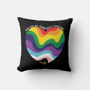 Je kunt jezelf zijn bij mij LGBT Transgender Homo Kussen