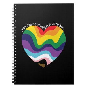 Je kunt jezelf zijn bij mij LGBT Transgender Homo Notitieboek
