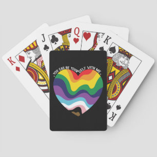 Je kunt jezelf zijn bij mij LGBT Transgender Homo  Pokerkaarten