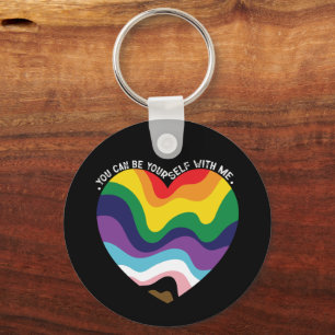 Je kunt jezelf zijn bij mij LGBT Transgender Homo  Sleutelhanger