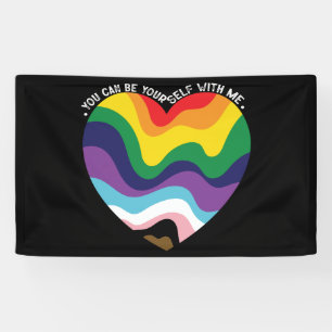Je kunt jezelf zijn bij mij LGBT Transgender Homo  Spandoek