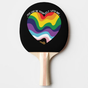 Je kunt jezelf zijn bij mij LGBT Transgender Homo Tafeltennisbatje