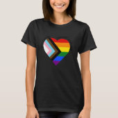 Je kunt jezelf zijn met mij LGBTQ Rainbow Flag Pro T-shirt (Voorkant)