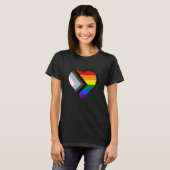 Je kunt jezelf zijn met mij LGBTQ Rainbow Flag Pro T-shirt (Voorkant volledig)