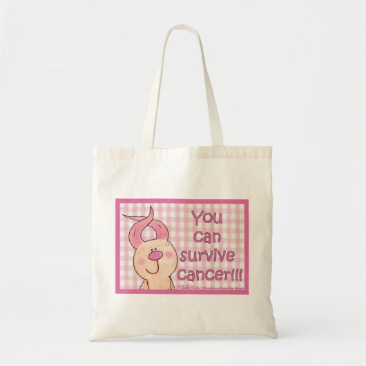 Je kunt kanker overleven! tote bag (Voorkant)