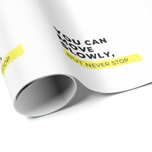 Je kunt langzaam bewegen, maar nooit stoppen, Moti Cadeaupapier (Rol Hoek)